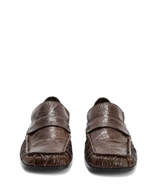 Jil Sander Brown Leather Loafers