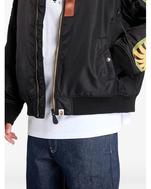 A Bathing Ape Black Shark Ma-1 Bomber Jacket for men