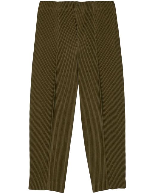 Pantalones capri con pinzas Homme Plissé Issey Miyake de hombre de color Green