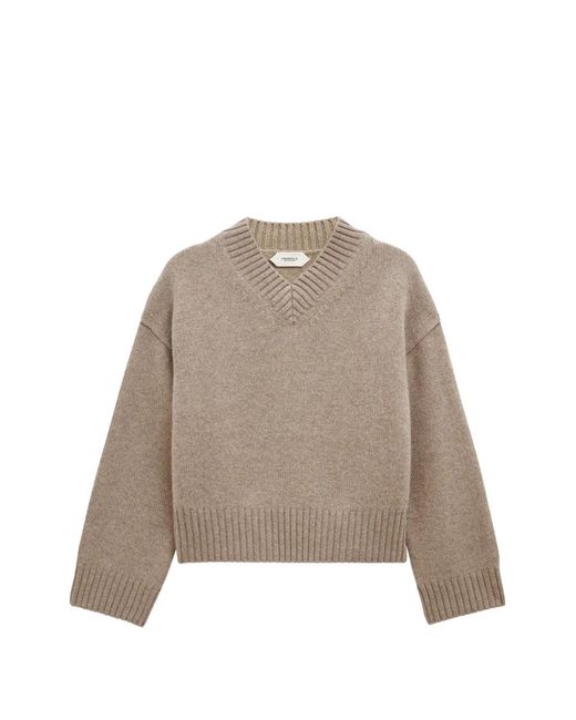 Pringle of Scotland Natural V-Neck Cashmere Sweater