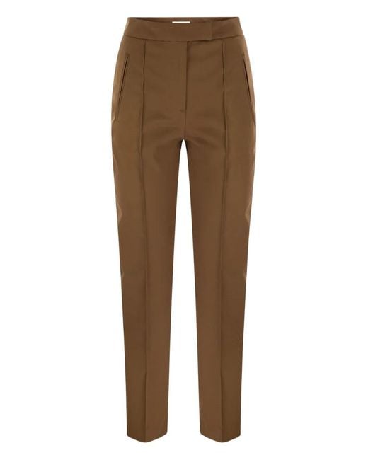 PT Torino Brown Frida Crease Trousers