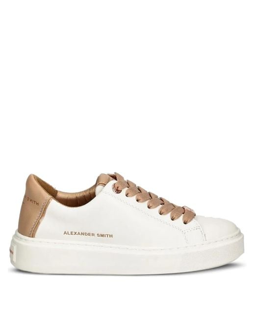 Alexander Smith レースアップ レザースニーカー Natural