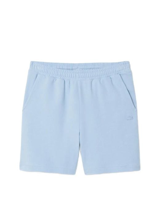 Lacoste Blue Embossed Logo Shorts for men