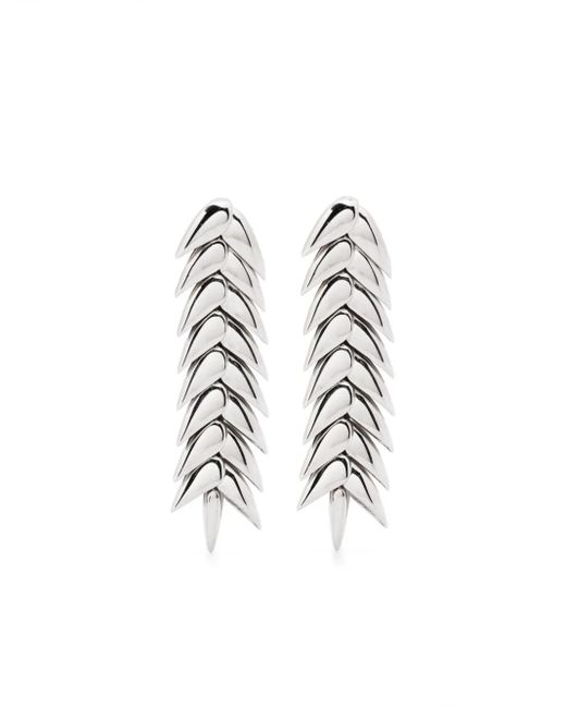 Orecchini Spikelet di Bevza in White