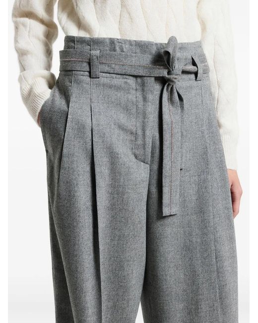 Peserico Gray Tailored Trousers