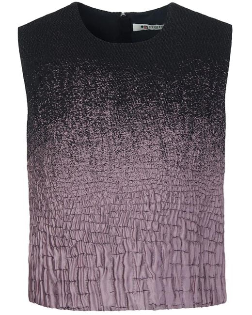 Ports 1961 Blue Gradient-Effect Textured Top