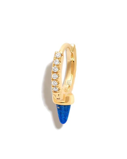 Maria Tash White 18Kt Spike Lapis Lazuli Earring