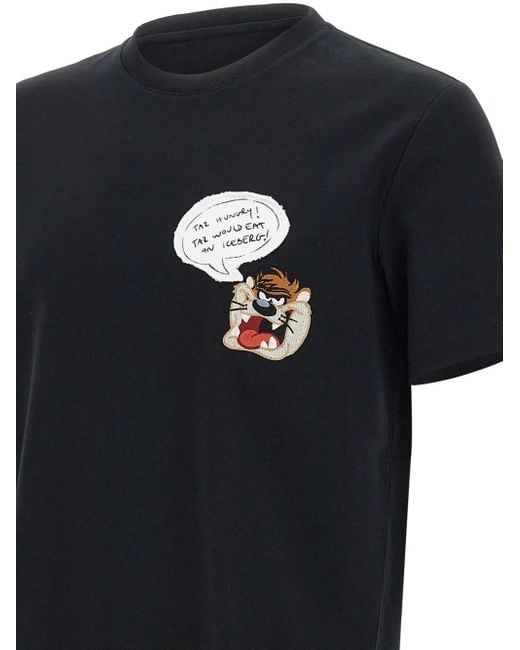 Iceberg Black Logo-Patch T-Shirt for men