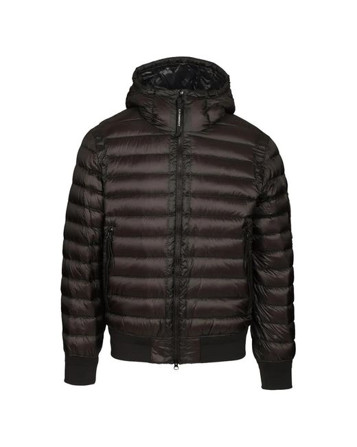 C P Company Black D.D. Shell Hooded Jacket for men