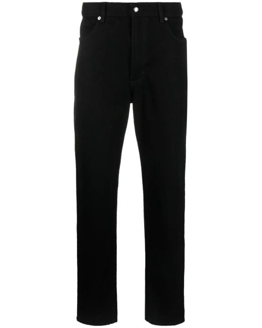 Eckhaus Latta Black Mid-Rise Straight-Leg Jeans