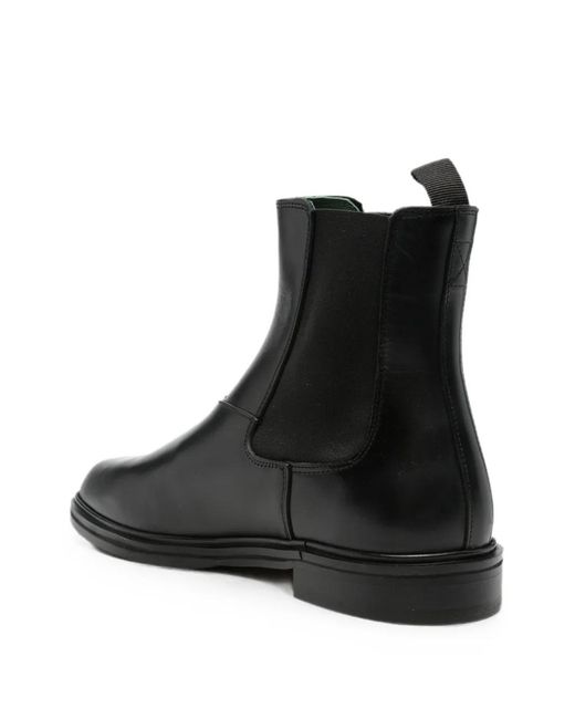 VINNY'S Black Elasticated-Side Panel Boots for men