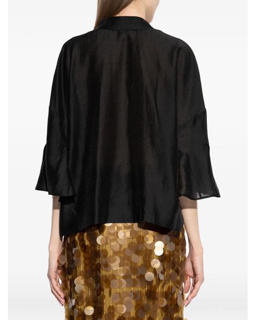 Munthe Black Flared-Sleeve Blouse