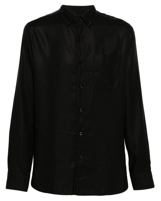 Chemise à manches longues Tom Ford pour homme en coloris Black