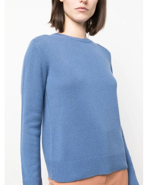 Vince Blue Long-Sleeve Crew-Neck Jumper
