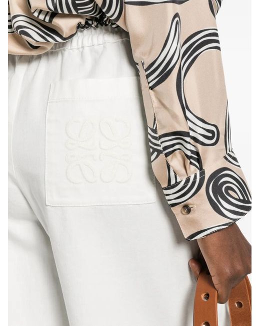 Loewe White Cropped Denim Jeans