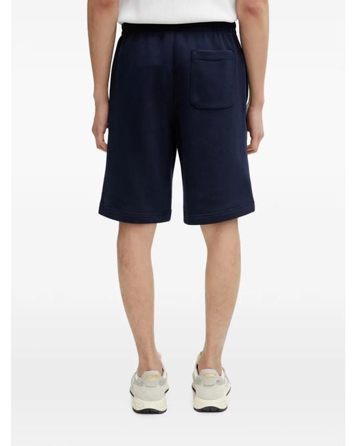 Lacoste Blue Logo-Patch Drawstring Shorts for men
