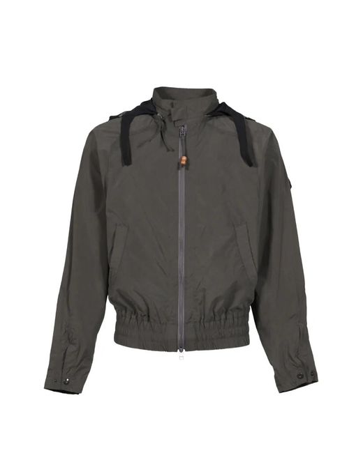 JIAN YE Gray Basic Unit 01 Mesh-Hood Jacket for men