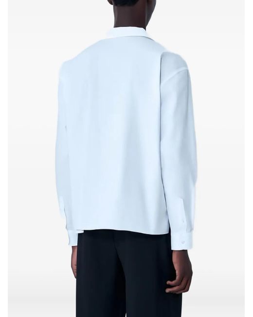 The Row White Classic Collar Patch Pocket Shirt for men