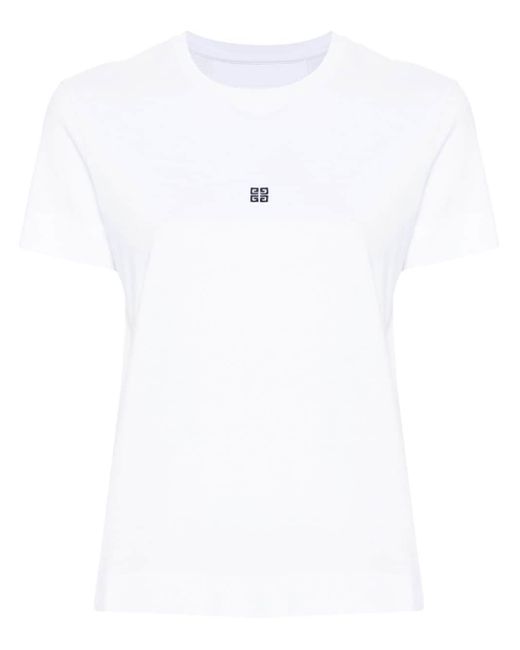 Givenchy White T-Shirt mit 4G-Motiv
