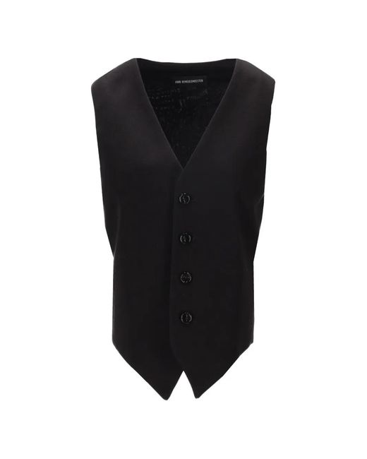 Ann Demeulemeester Black Button Waistcoat