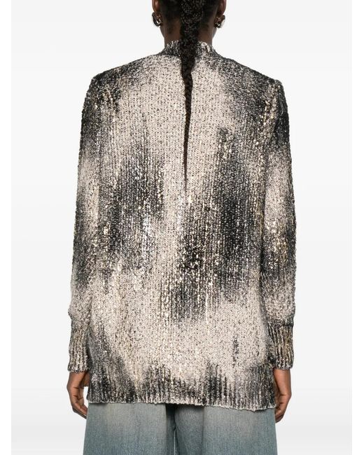 Avant Toi Gray Sequin Pocket Cardigan