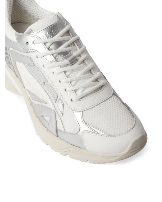 MSGM White Logo-Embossed Panelled Sneakers