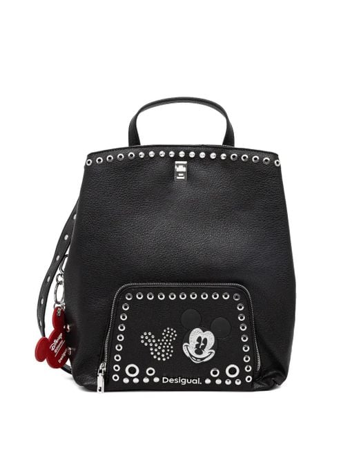 Desigual Mickey-mouse スタッズ バックパック Black