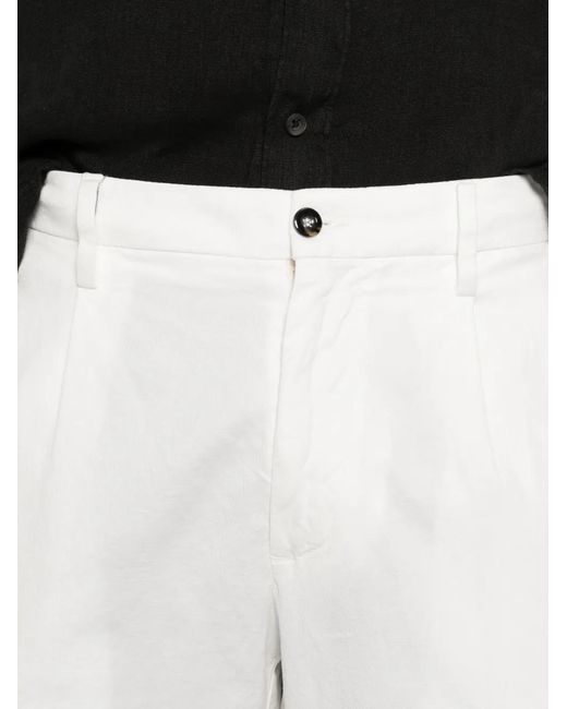 VELA SHOP White Belt-Loops Tailored Trousers for men