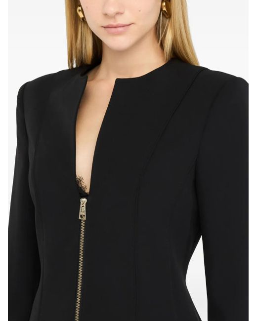 Liu Jo Black V-Neck Zip-Front Jacket