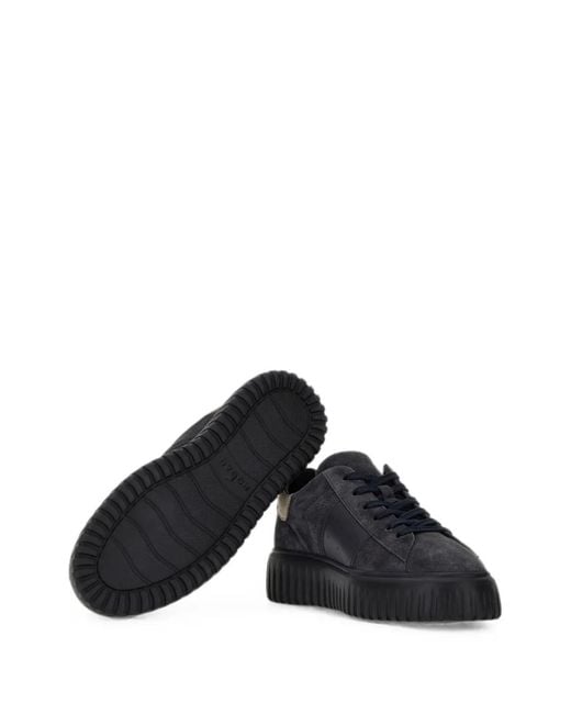 Hogan Black H-Stripes Sneakers for men