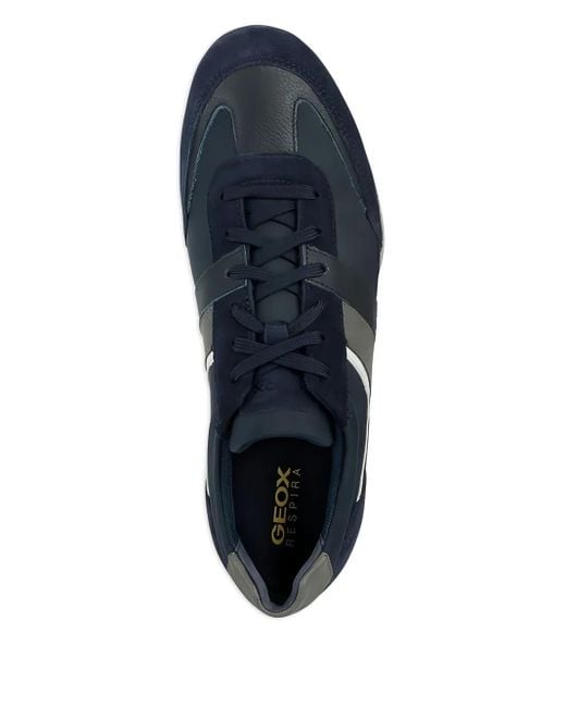Geox Blue Wells Lace-Up Sneakers for men