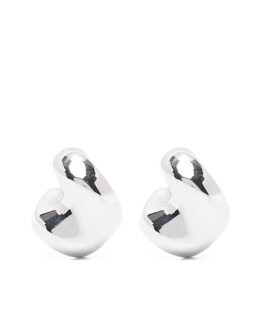 Maria Black White Saddle Medium Earrings