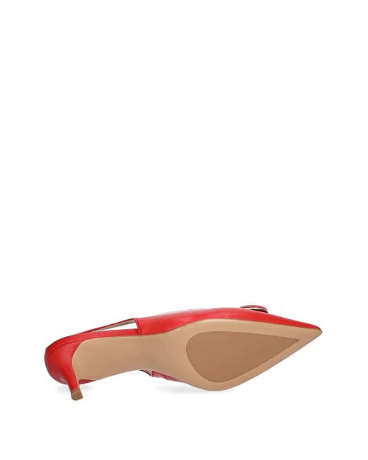 Twinset Red 60Mm Oval T Slingback Pumps
