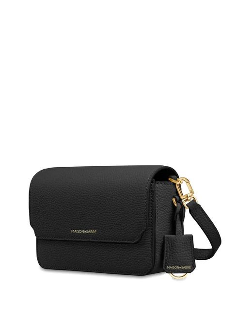 Maison De Sabre Black Mini Leather Flap Bag
