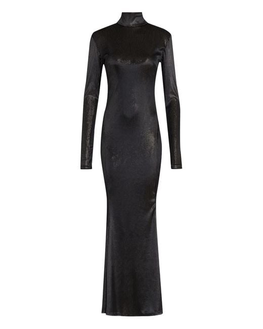 Amir Slama Black X Astrid Striped Maxi Dress