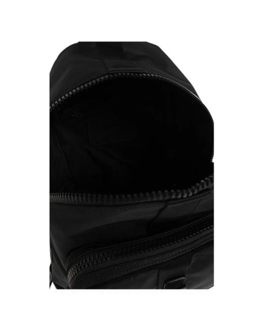 Moschino Black Logo-Lettering Backpack for men