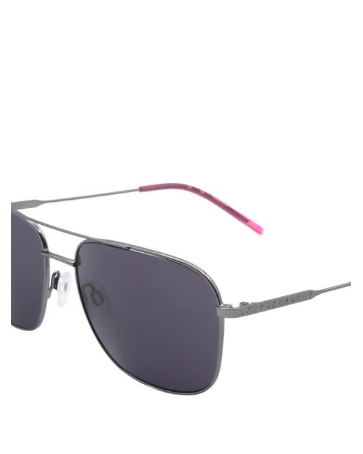 DKNY White Pilot-Frame Sunglasses