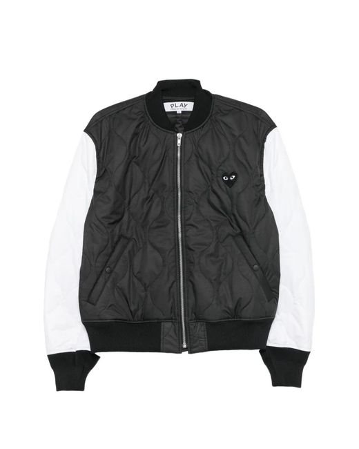 COMME DES GARÇONS PLAY Black Heart Logo Quilted Bomber Jacket for men