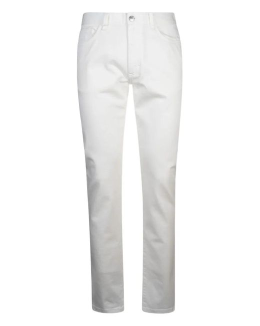 Zegna White Straight Jeans for men
