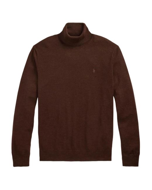 Maglione A Collo Alto di Polo Ralph Lauren in Brown da Uomo