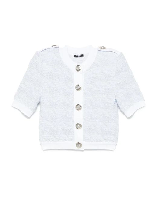 Balmain White Sweaters