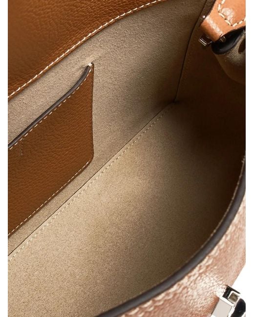 Totême  Brown T-lock Leather Clutch Bag