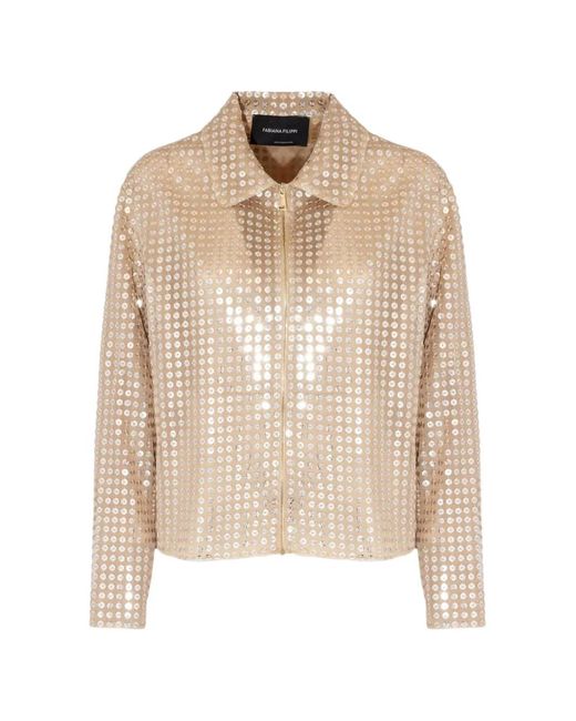 Fabiana Filippi Natural Sequinned Jacket
