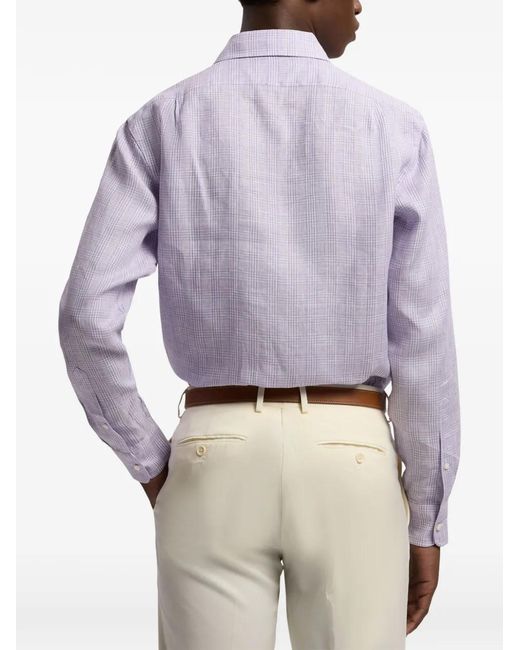 Ralph Lauren Purple Check-Pattern Shirt for men