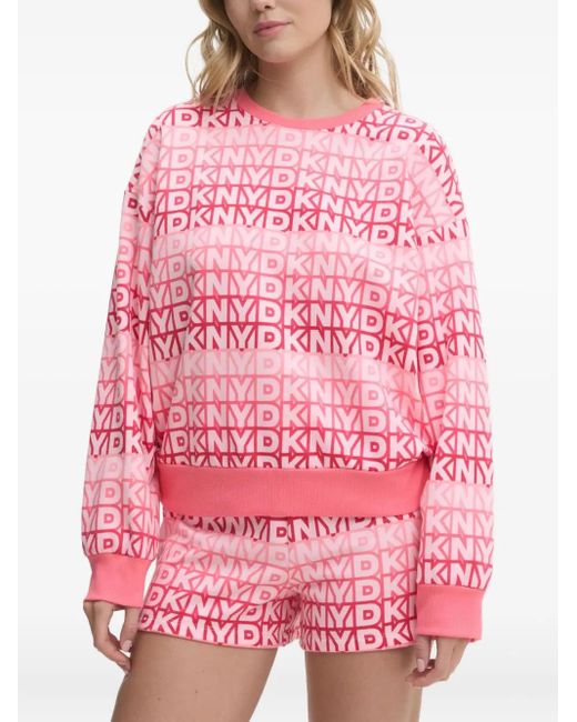 DKNY Pink Logo-Print Pyjamas