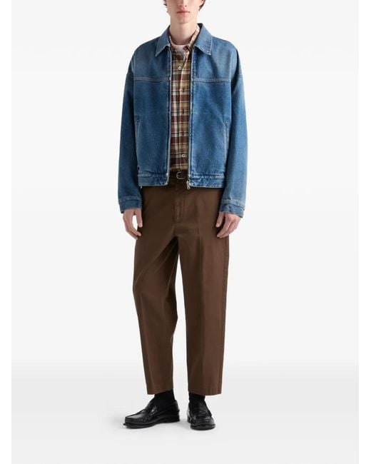 Prada Blue Denim Blouson Jacket for men