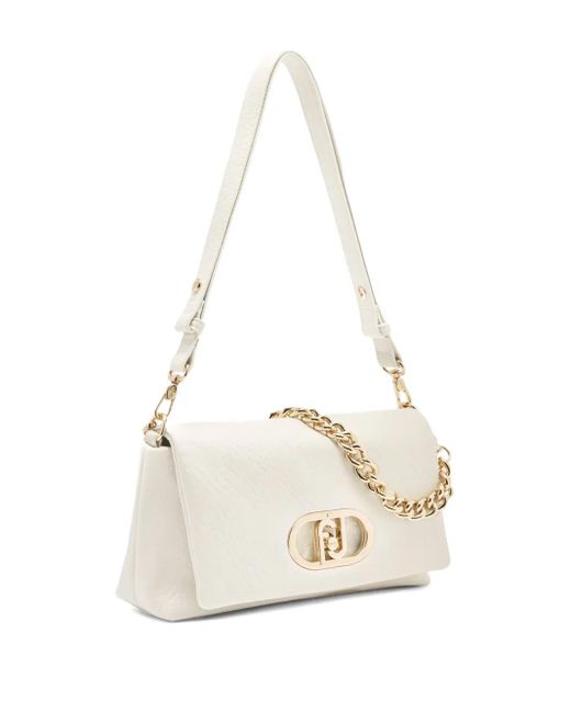 Liu Jo White Medium Lapuffy Flap Shoulder Bag