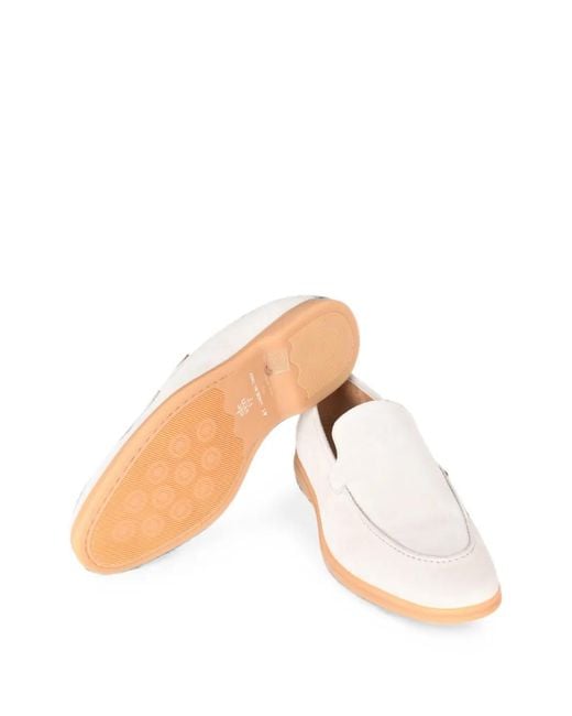 Eleventy Natural Suede Slip-On Loafers for men