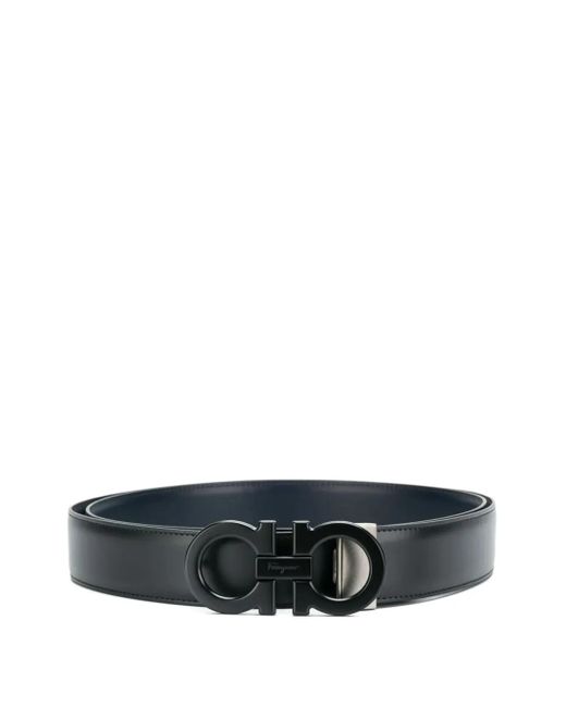 Ferragamo ガンチーニ レザーベルト Black
