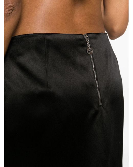 Gucci Black High-rise Silk Satin Maxi Skirt